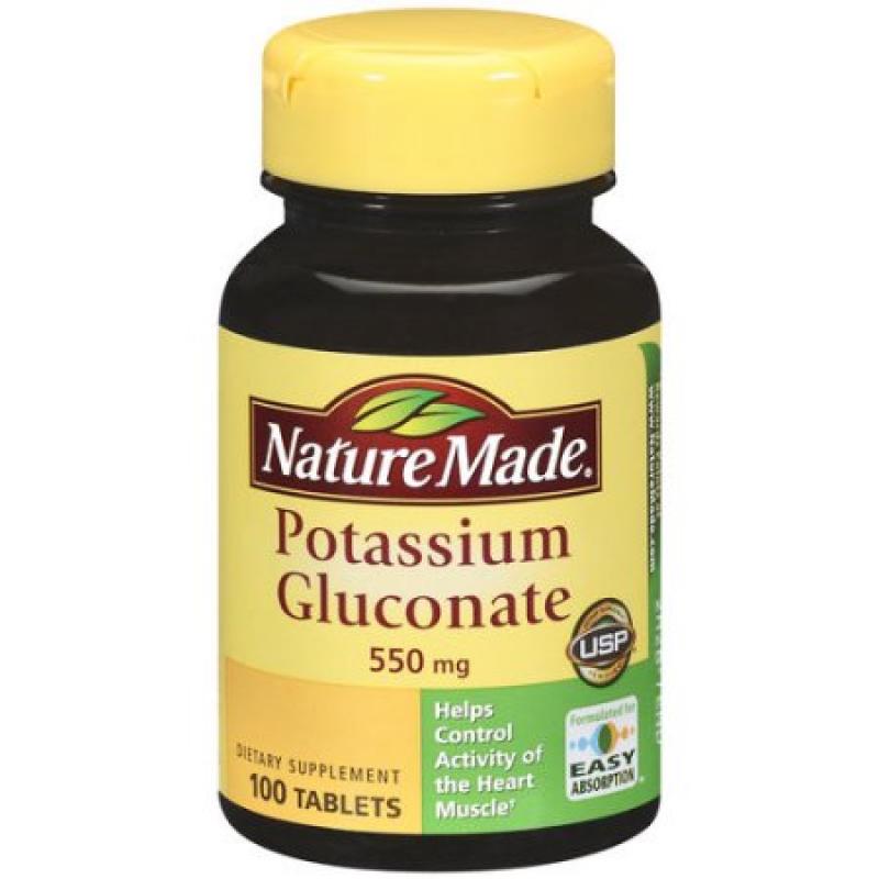 Nature Made Potassium Gluconate Tablets, 100ct
