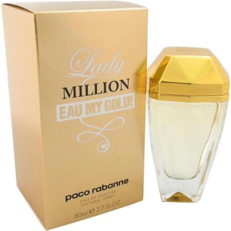 Paco Rabanne Lady Million Eau My Gold! Women&#039;s EDT Spray, 2.7 fl oz