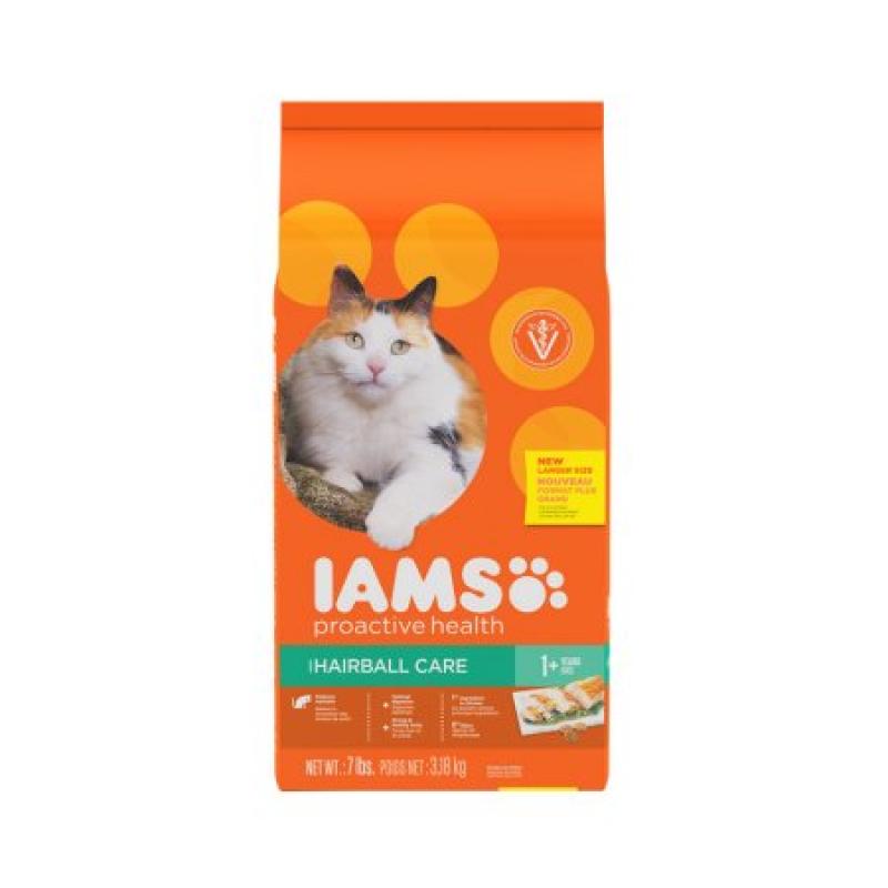 IAMS PROACTIVE HEALTH HAIRBALL CARE Dry Cat Food 7 Pounds