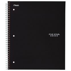 Five Star Wirebound Notebook, 1 Subject, Wide Ruled, 10 1/2" x 8", Assorted Colors (05057), 1 Count
