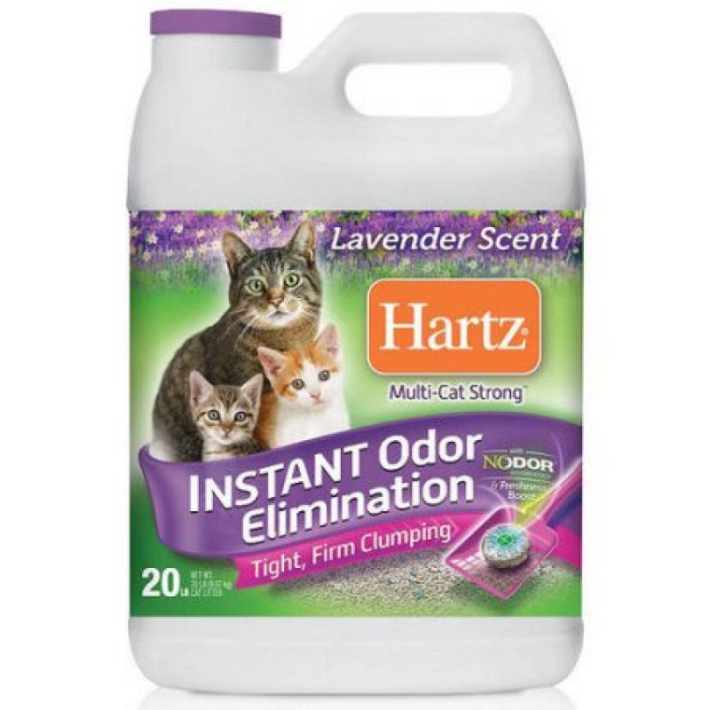 Hartz Multi-Cat Strong Lavender Scent Clumping Cat Litter, 20 lbs