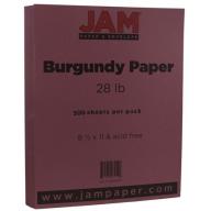 JAM Paper Matte Paper, 8.5 x 11, 28 lb Burgundy, 500 Sheets/Ream