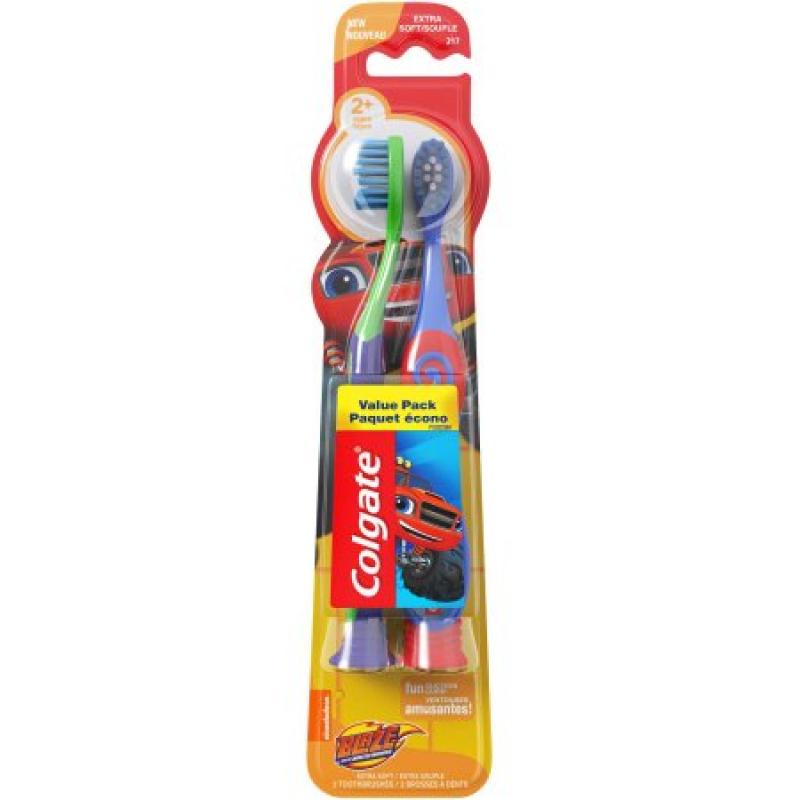 Colgate Kids Nickelodeon Blaze and the Monster Machines Extra Soft Toothbrushes, 2 ct