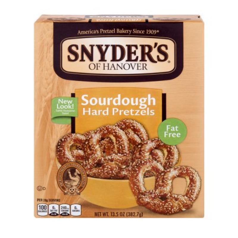 Snyder&#039;s of Hanover Fat Free Hard Pretzels Sourdough, 13.5 OZ