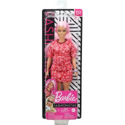 Barbie Fashionistas Doll #151 with Long Pink Hair & Red Paisley Outfit