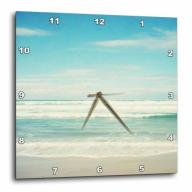 3dRose Gentle Ocean Waves beach theme art, Wall Clock, 13 by 13-inch