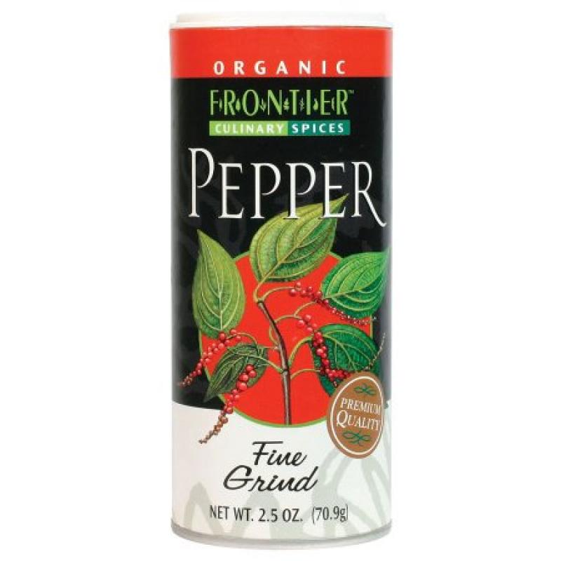 Frontier Black Fine Groun Pepper, Certified Organic, 2.5 Oz