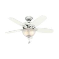 Hunter 42" Builder Small Room Snow White Ceiling Fan with Light
