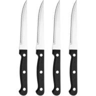 Farberware 4-Piece Stamped Triple Rivet Steak Knives, Traditions Handle