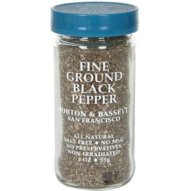 Morton & Bassett Spices Fine Ground Black Pepper, 1.8 oz (Pack of 3)