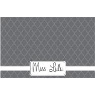 Personalized Kitty Placemat, Gray