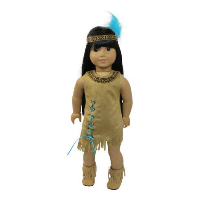 Arianna Native American Indian Costume Boots Fits Most 18 inch Dolls