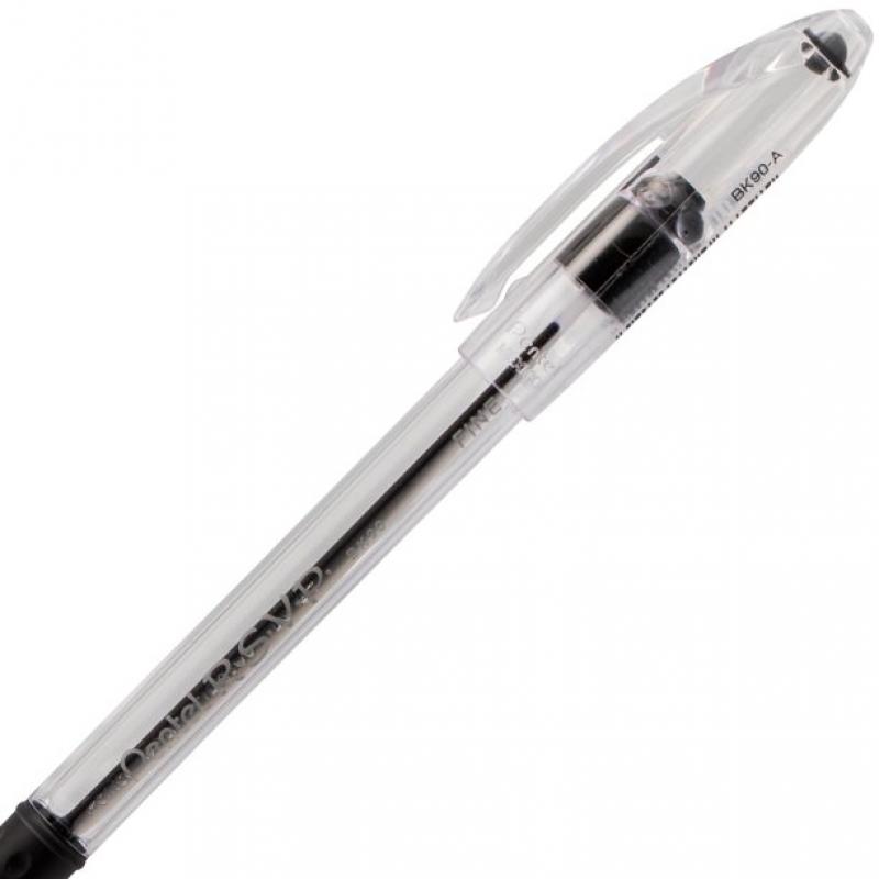 Pentel RSVP Ballpoint Pen, (0.7mm) Fine Line, Black, 2-Pk
