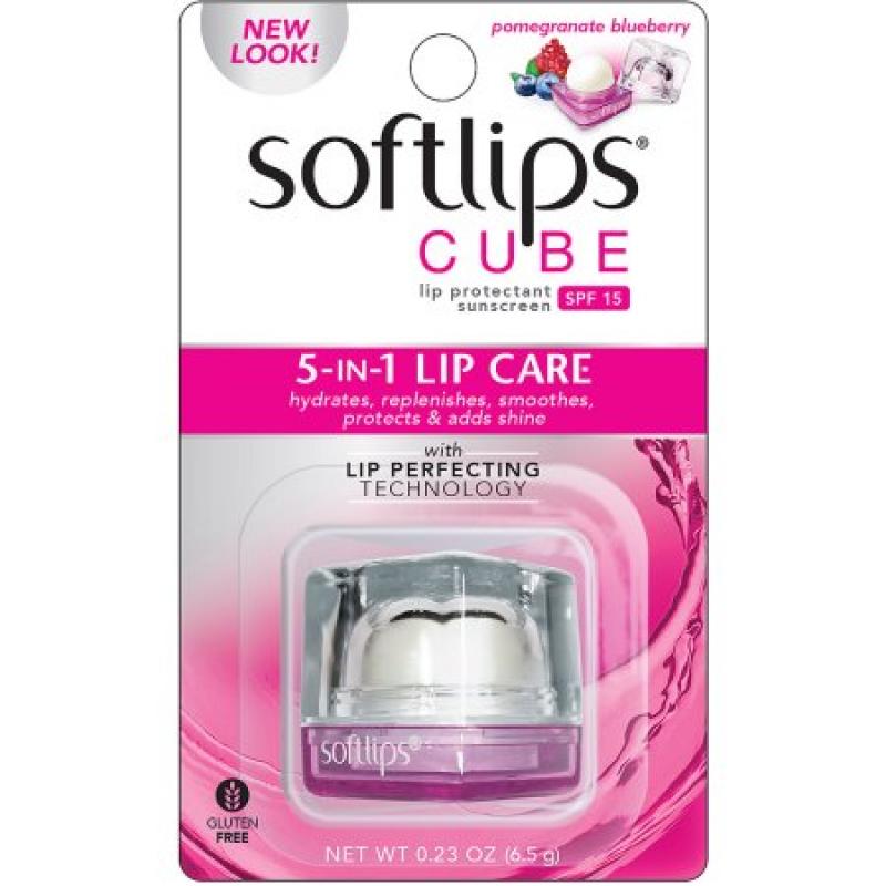 Softlips Cube 5 in 1 Lip Care, Pomegranate Blueberry, 0.23 oz