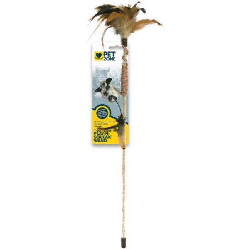Pet Zone Tiger Teaser Wand Cat Toy
