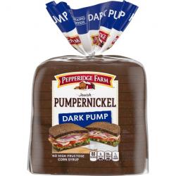 Pepperidge Farm Jewish Pumpernickel Dark Pump Bread, 16 oz. Loaf