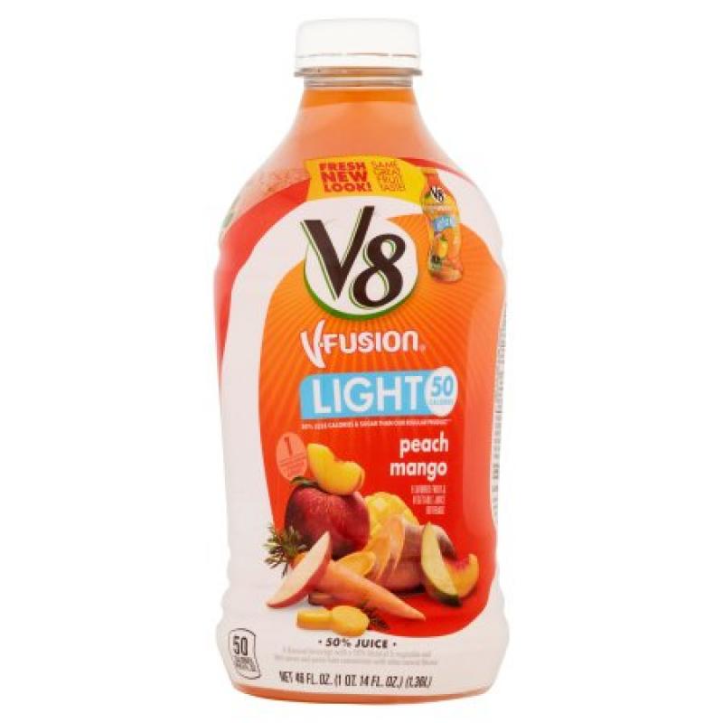 V8 V-Fusion Light Peach Mango Flavored Fruit & Vegetable Juice Beverage 46fl.oz