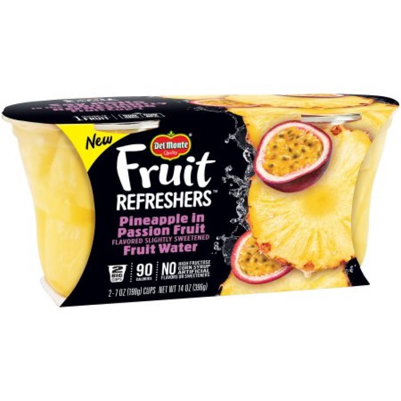 Del Monte® Fruit Refreshers™ Pineapple in Passion Fruit Flavored Slightly Sweetened Fruit Water 2-7 oz. Cups