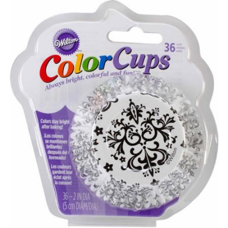 Wilton ColorCup Standard Baking Cup Liner, Black Circle Dots 36 ct. 415-0488
