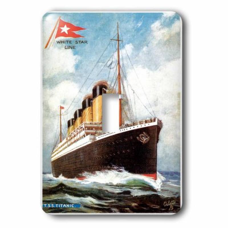 3dRose Vintage White Star Line S.S. Titanic, Single Toggle Switch