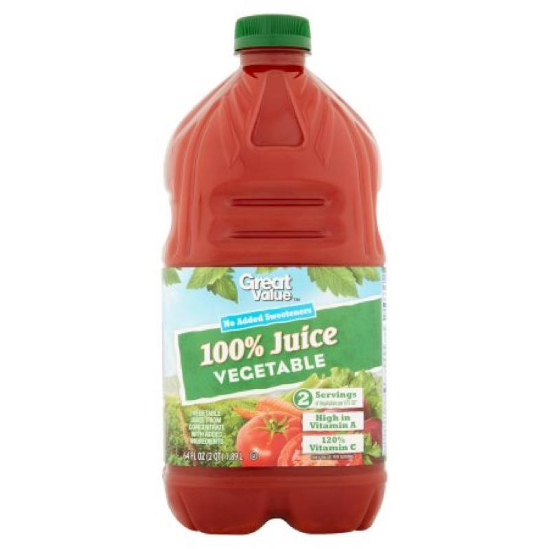 Great Value 100% Vegetable Juice, 64 fl oz