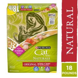 Purina Cat Chow Natural Dry Cat Food, Naturals Original - 18 lb. Bag