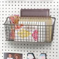 Spectrum Pegboard and Wall Mount Basket, Industrial Gray, Extra Large