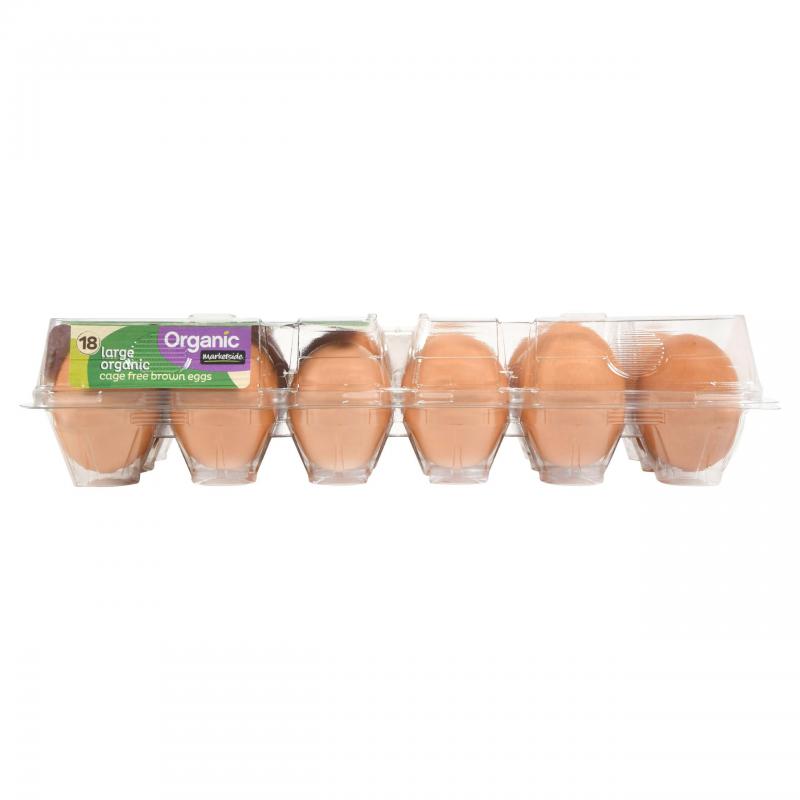 Marketside Organic Cage Free Brown Eggs, Large, 18 count, 36 oz