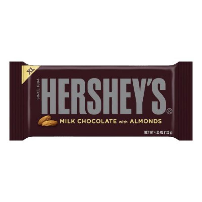HERSHEY'S Extra Large Milk Chocolate with Almonds Bar, 4.25 oz