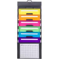 Smead Cascading Wall Organizer with 6 Removable Letter-Size Pockets, Bright Colors