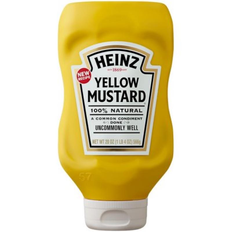 Heinz Yellow Mustard, 20 OZ (556g) Bottle
