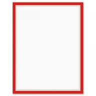 Red Frame Patriotic Letter Papers - Set of 25, American Flag stationery papers, 8 1/2" x 11", compatible computer paper, Patriotic Letterhead, 4th of July flyers, Veterans Day, Memorial Day