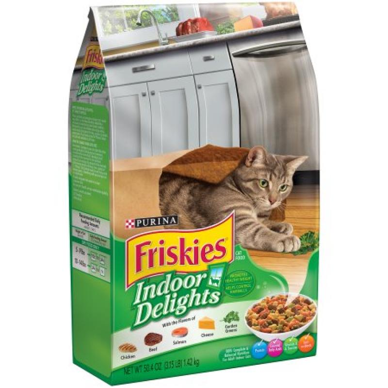 Purina Friskies Indoor Delights Cat Food 3.15 lb. Bag