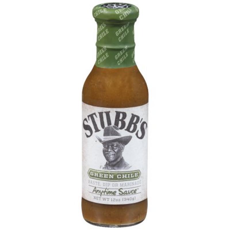 Stubb&#039;s Green Chile Anytime Sauce, 12 oz