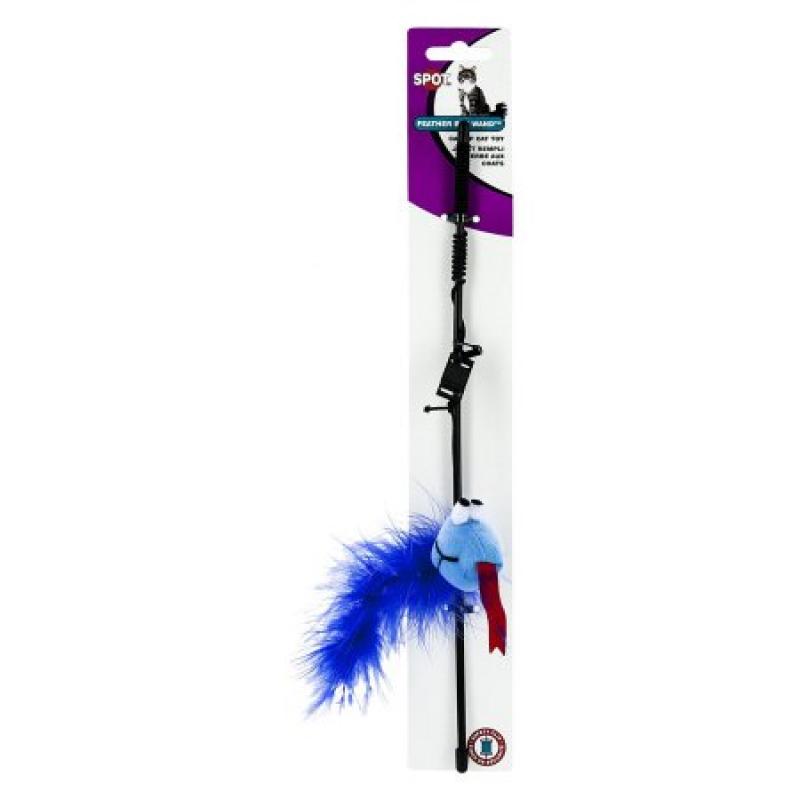 Spot 02520 Feather Boa Toy with Wand and Catnip, Assorted Styles