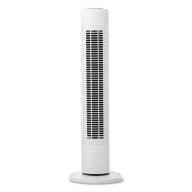 Holmes Oscillating Tower Fan, Three-Speed, White, 5 9/10"W x 31"H