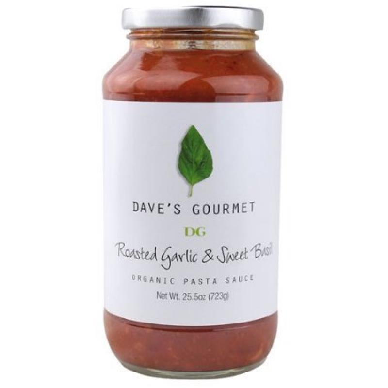 Dave&#039;s Gourmet Organic Pasta Sauce Roasted Garlic & Sweet Basil, 25.5 OZ