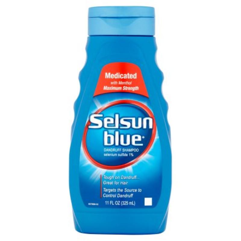 Selsun Blue Medicated with Menthol Dandruff Shampoo, 11 oz
