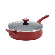 Farberware New Traditions Speckled Aluminum Nonstick 5-Quart Covered Jumbo Cooker, Red