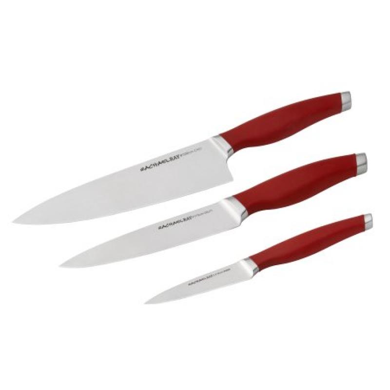 Rachael Ray Cucina Cutlery 3-Piece Japanese Stainless Steel Chef Knife Set