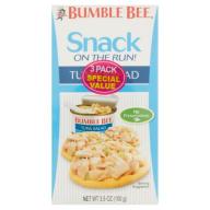 Bumble Bee Snack on the Run! Tuna Salad with Crackers, 3.5 oz, (Pack of 3)