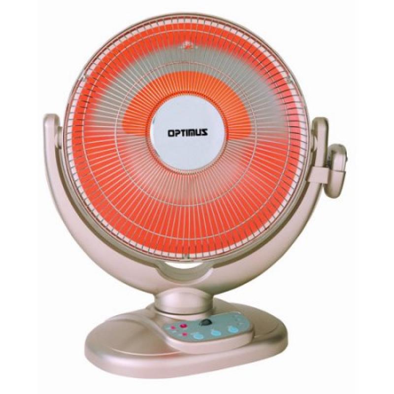 Optimus 14" Oscillating Dish Heater with Remote Control HEOP4438