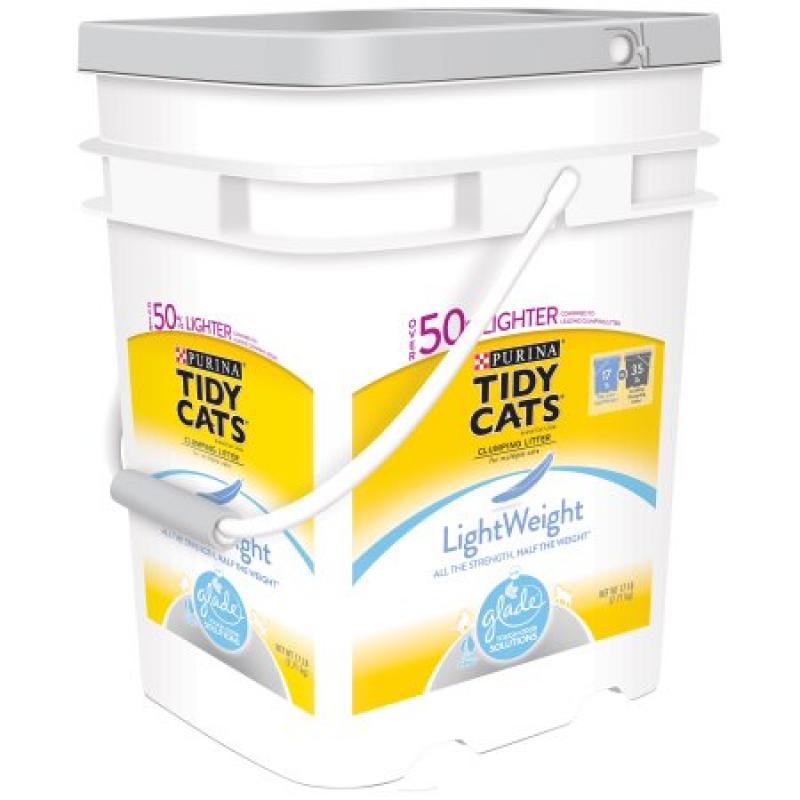 Purina Tidy Cats LightWeight Clumping Cat Litter with Glade Tough Odor Solutions Clear Springs 17 lb. Pail