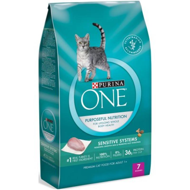 Purina ONE Sensitive Systems Adult Premium Cat Food 7 lb. Bag