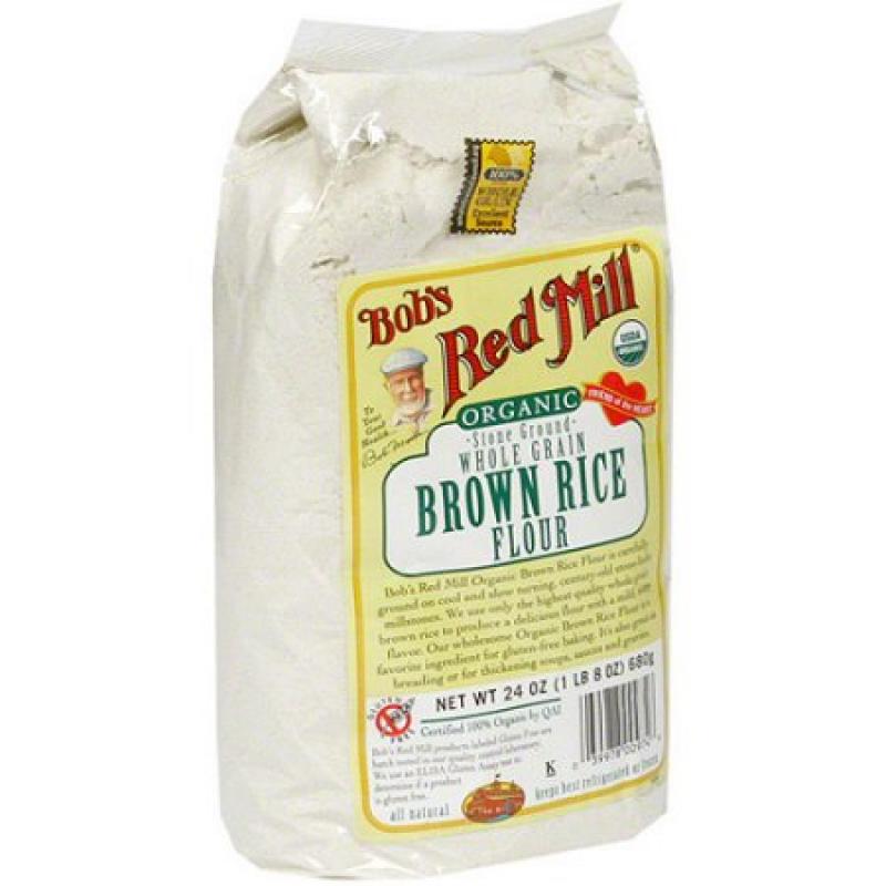 Bob&#039;s Red Mill Brown Rice Flour is carefully ground on cool and slow turning, century-old stone buhr millstones for an all natural flavor. This organic rice flour is ground from only the highest quality whole grain brown rice to produce delicious flo