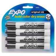 Expo Dry Erase Markers, Black, 4pk