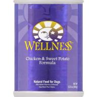 Wellness Natural Food for Dogs, Chicken and Sweet Potato Formula, 12.5 oz, 12-Pack