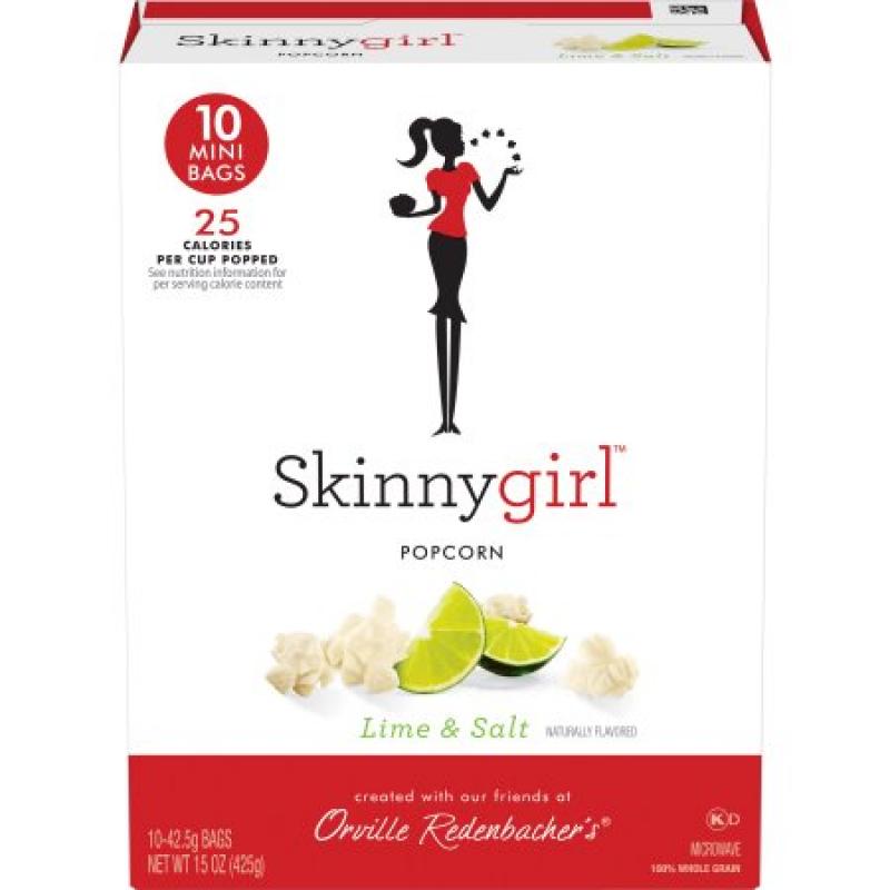 Skinnygirl Lime & Salt Popcorn, 42.5g, 10 count