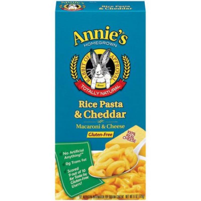 Annie&#039;s® Gluten Free Rice Pasta & Cheddar Mac & Cheese 6 oz Box