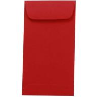 JAM Paper #7 3.5" x 6.5" Coin Envelopes, Brite Hue Red, 25-Pack